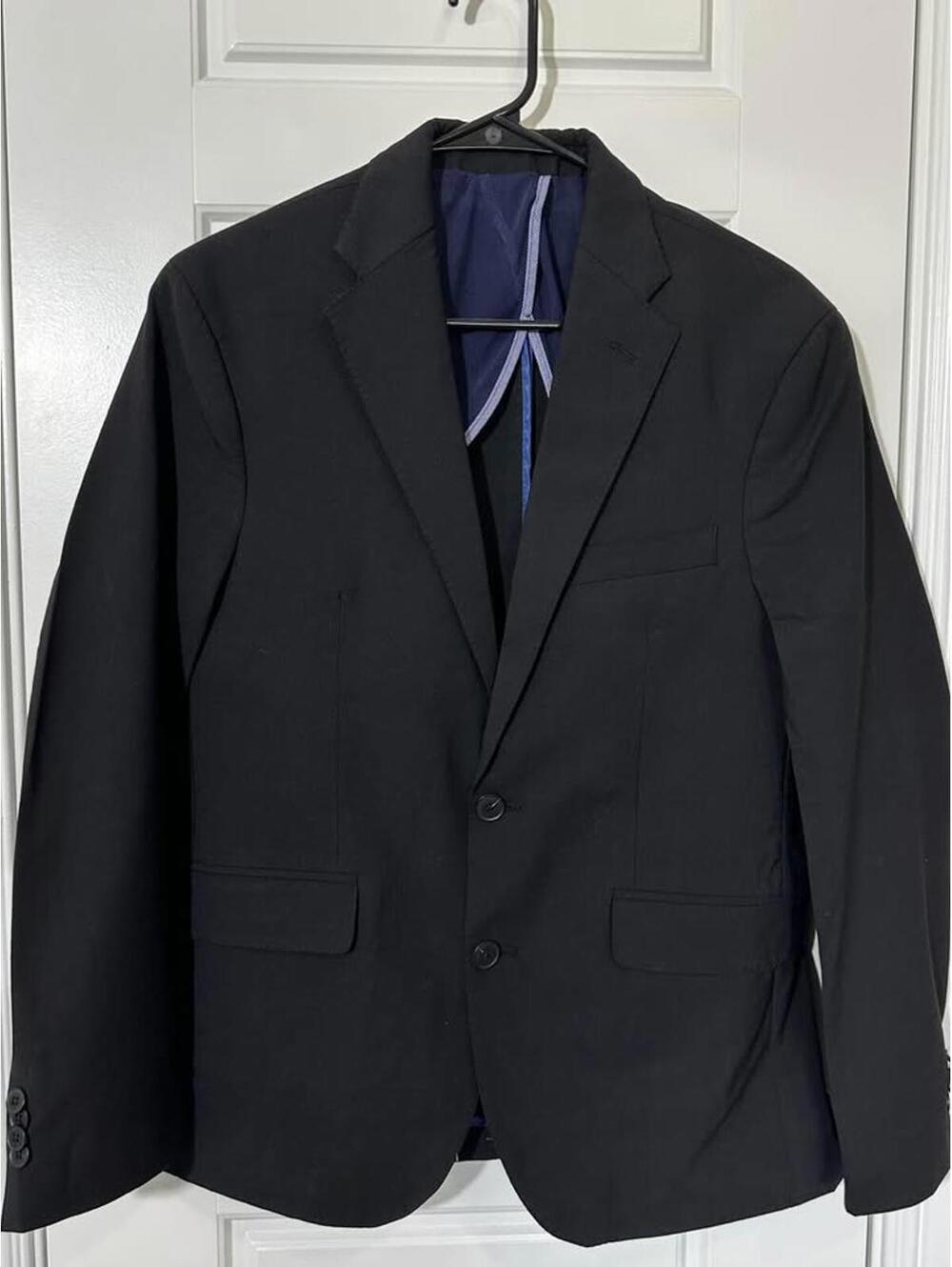 Cole Haan Suit Jacket For Men Size 38S Black 95% Wool Blazer M118